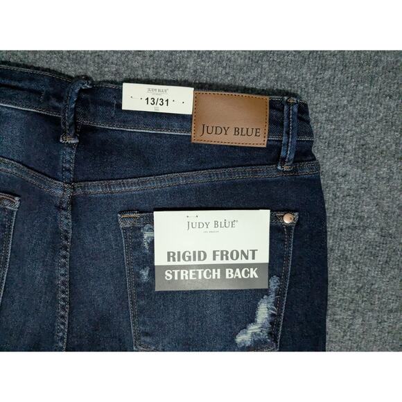 Judy Blue Dark Wash Straight Leg Jeans - Picture 6 of 9